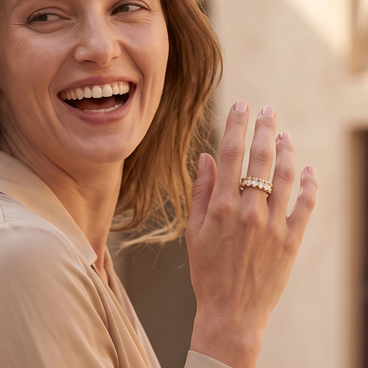 ORBIS GOLD-WHITE RING