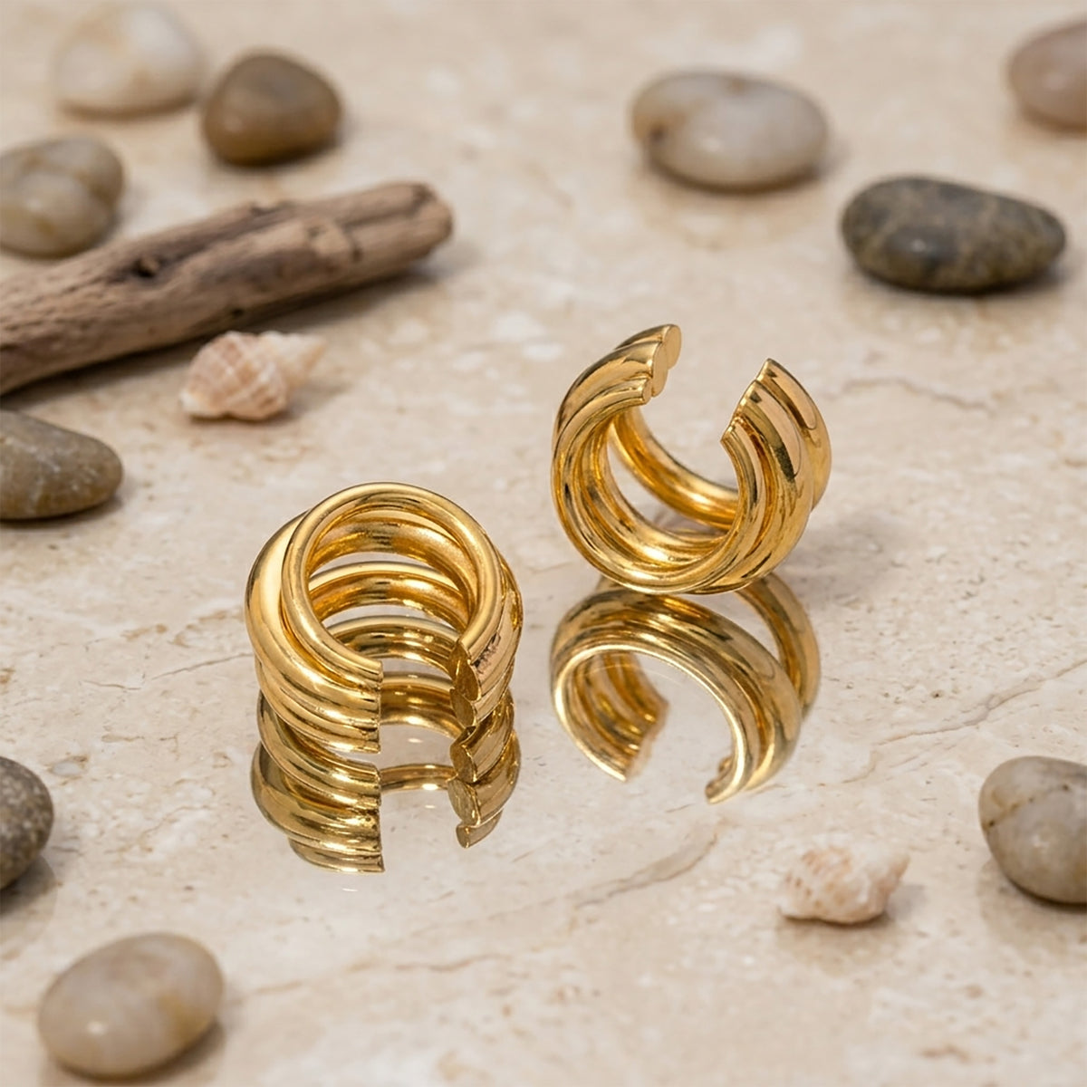 SERTUM GOLD EAR CUFFS