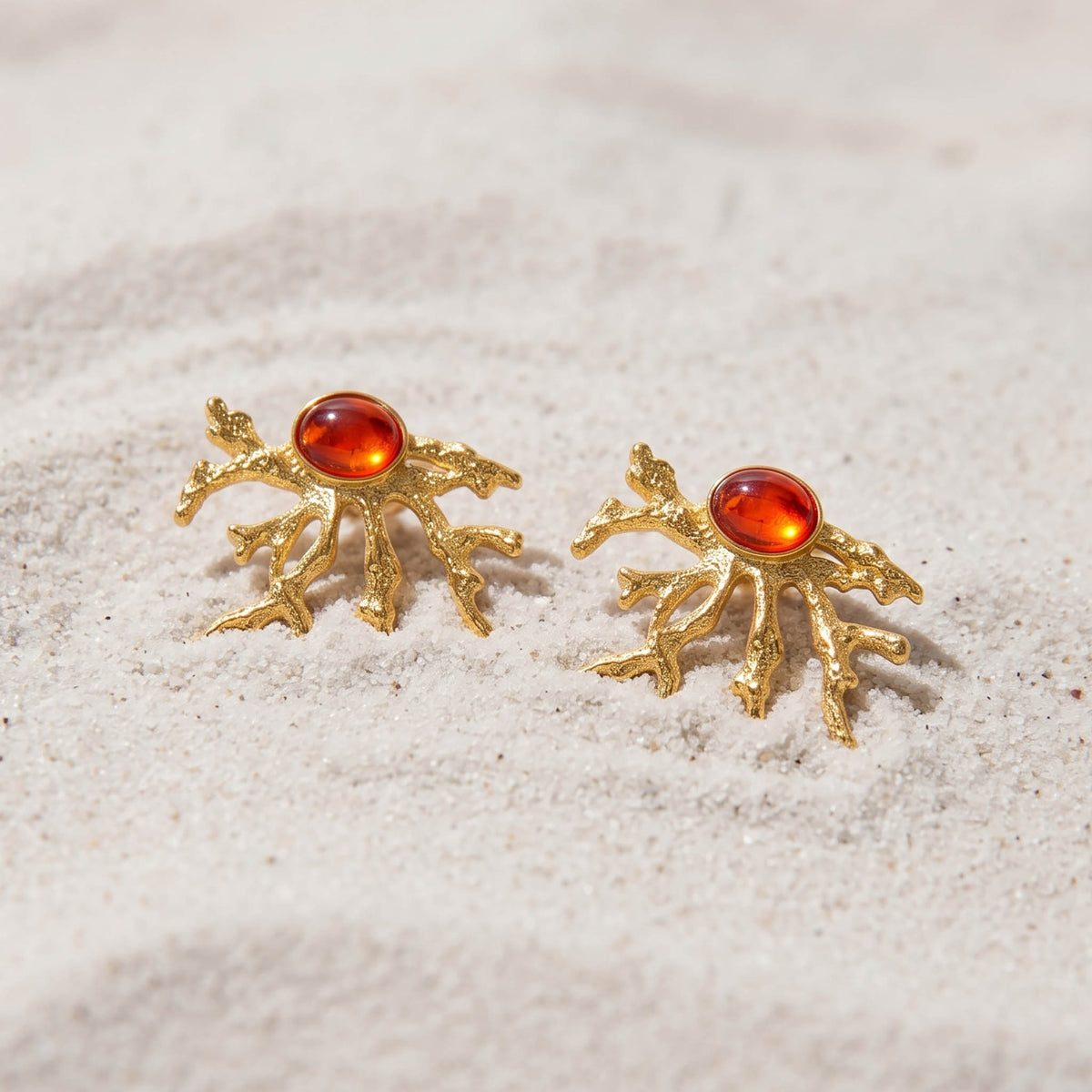 CORALI GOLD EARRINGS