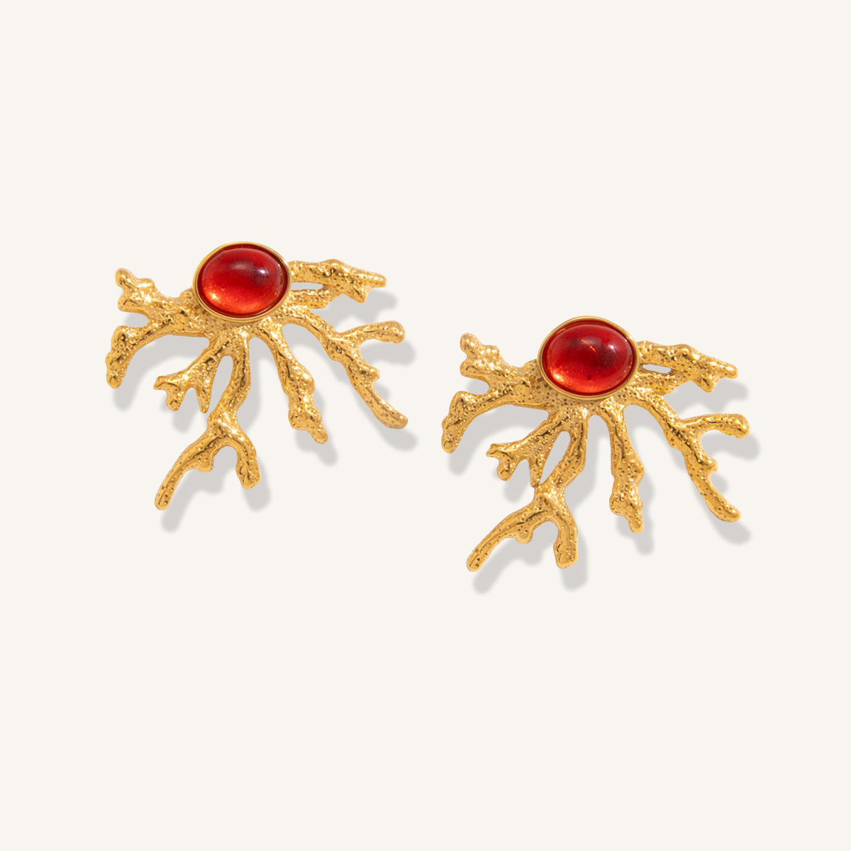 CORALI GOLD EARRINGS
