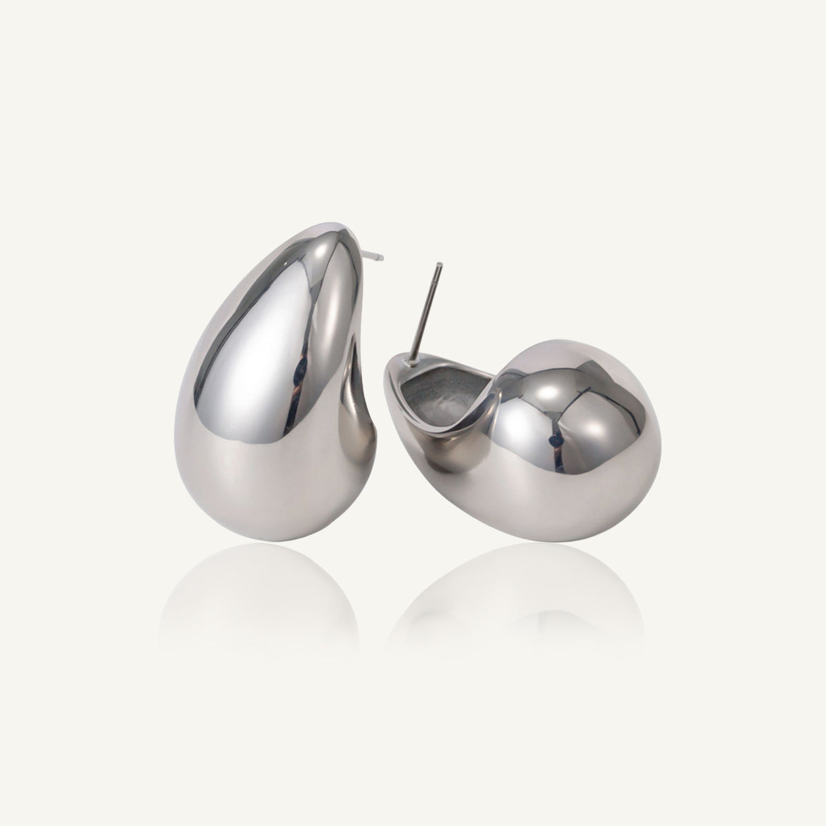 PLUVIA SILVER STUD EARRINGS