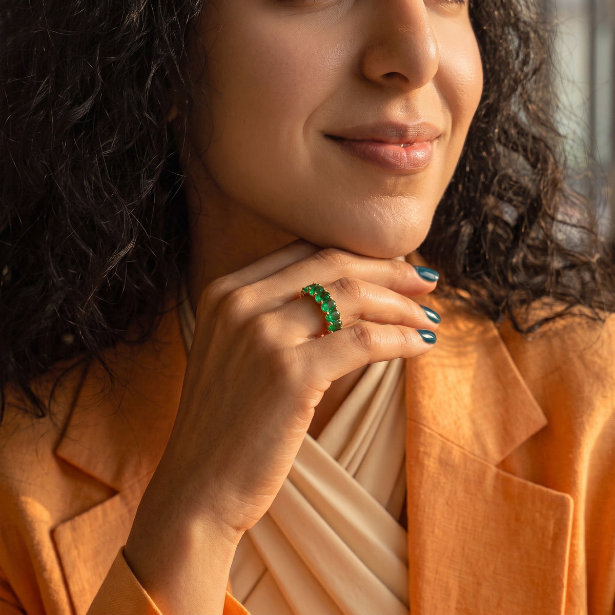 ORBIS GOLD-GREEN RING