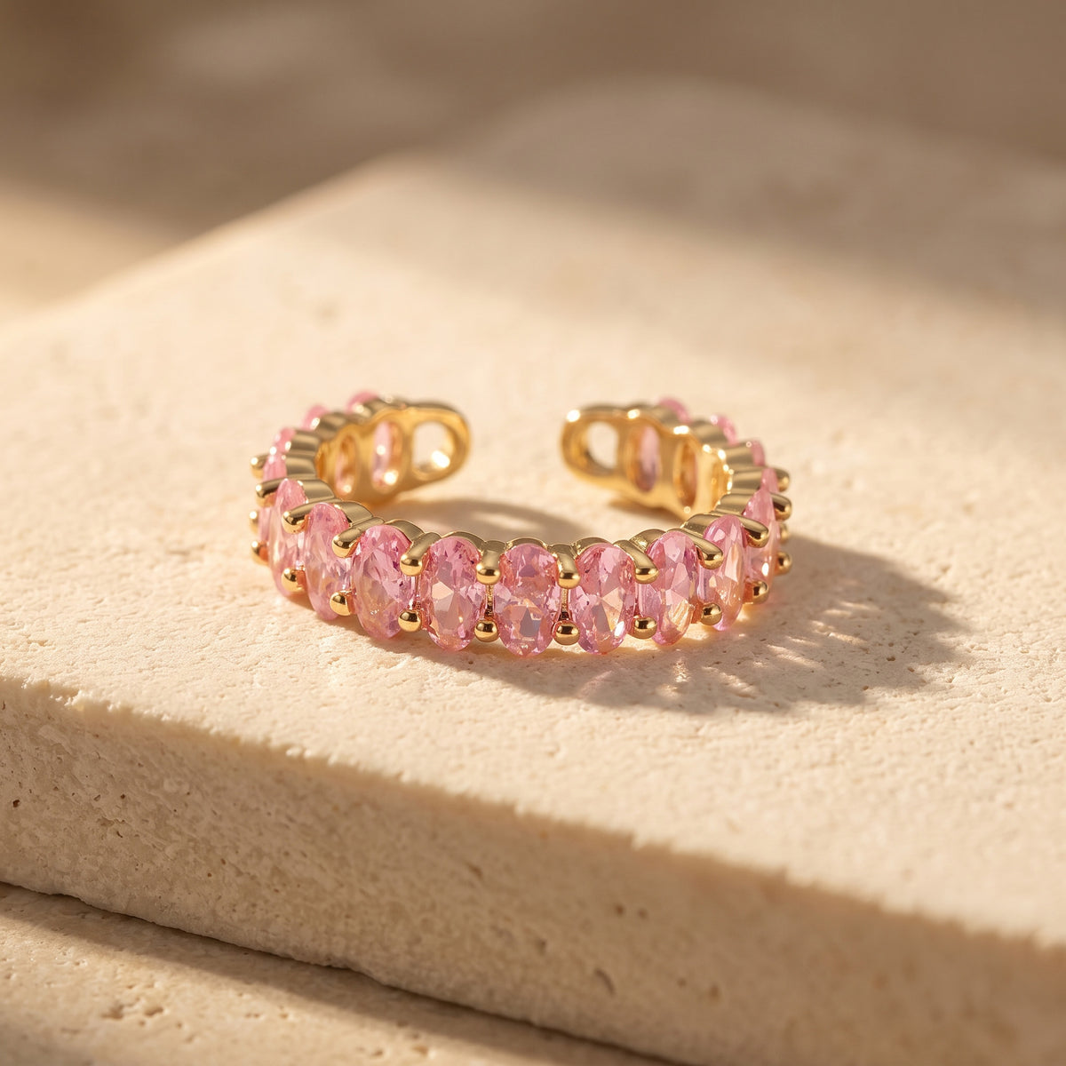 ORBIS GOLD-PINK RING
