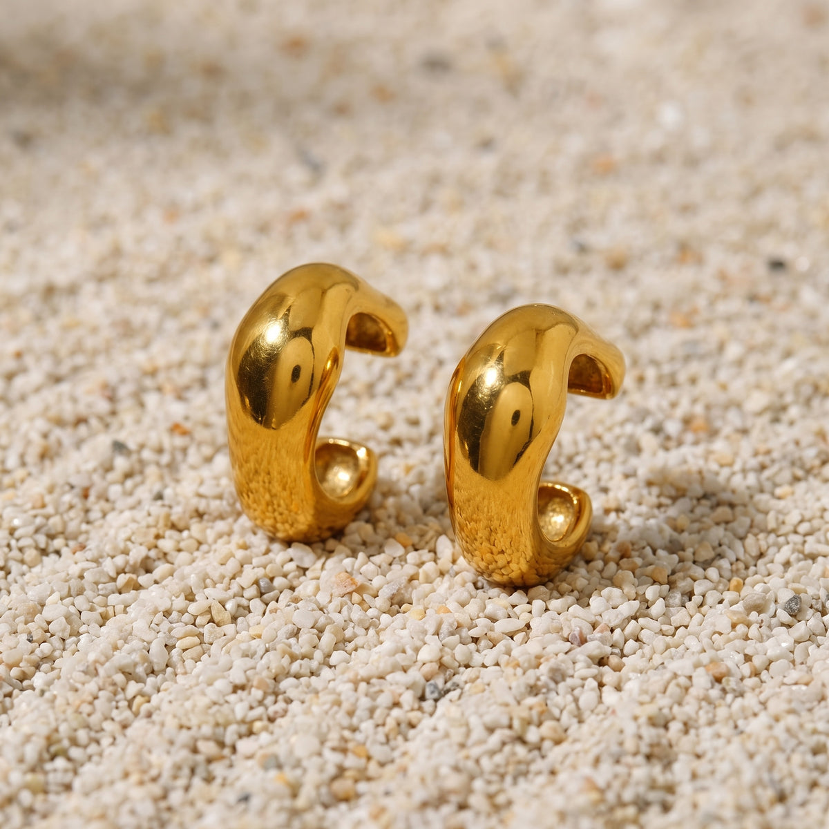SULCUS GOLD EAR CUFFS