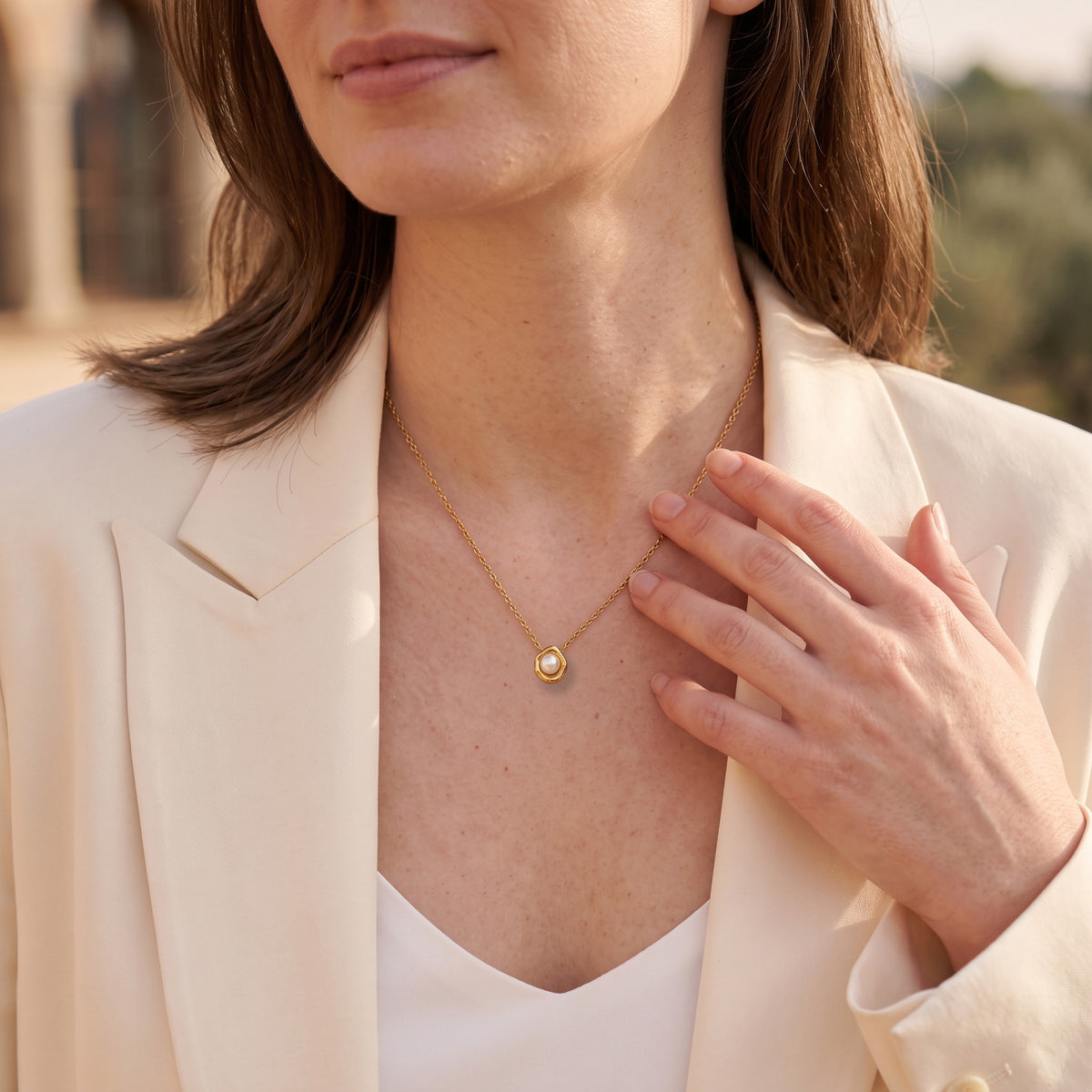 SOL MARGARITA GOLD PEARL NECKLACE